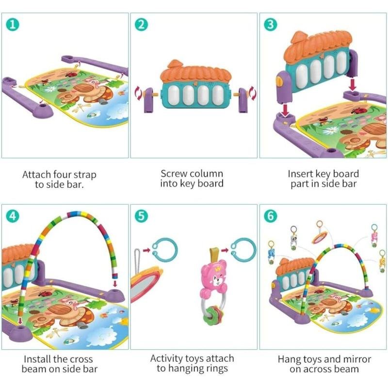 🎹🧸 بساط وسجادة لعب بيانو للأطفال حديثي الولادة 3×1 – موسيقى وألعاب ترفيهية وتنمية مهارات