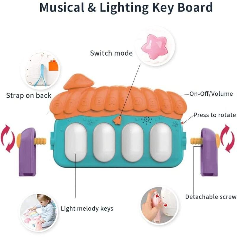 🎹🧸 بساط وسجادة لعب بيانو للأطفال حديثي الولادة 3×1 – موسيقى وألعاب ترفيهية وتنمية مهارات