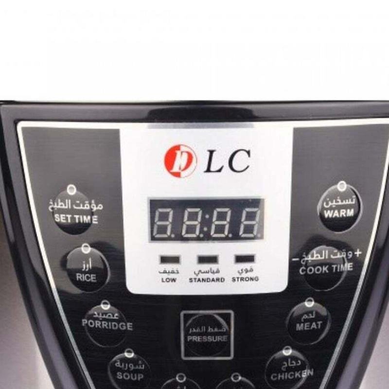 قدر ضغط كهربائي ١٢ لتر ١٥٠٠ واط DLC-٣٠٢٢ فضي/أسود