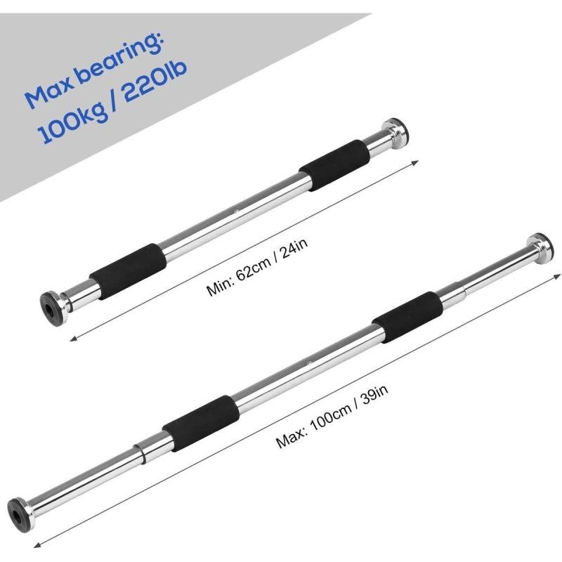 قضيب سحب محمول قابل للتمديد بالمدخل، بار تمارين اللياقة البدنية، بناء العضلات تمارين العقلة,عقلة باب