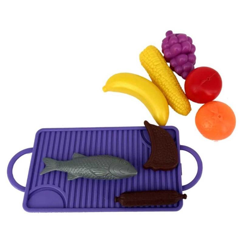 👨‍🍳 مطبخ بنات للاطفال مكون من 30 قطعة و طعام تفاعلي صغيرة للبنات مع موقد طبخ وخضروات و فاكهة