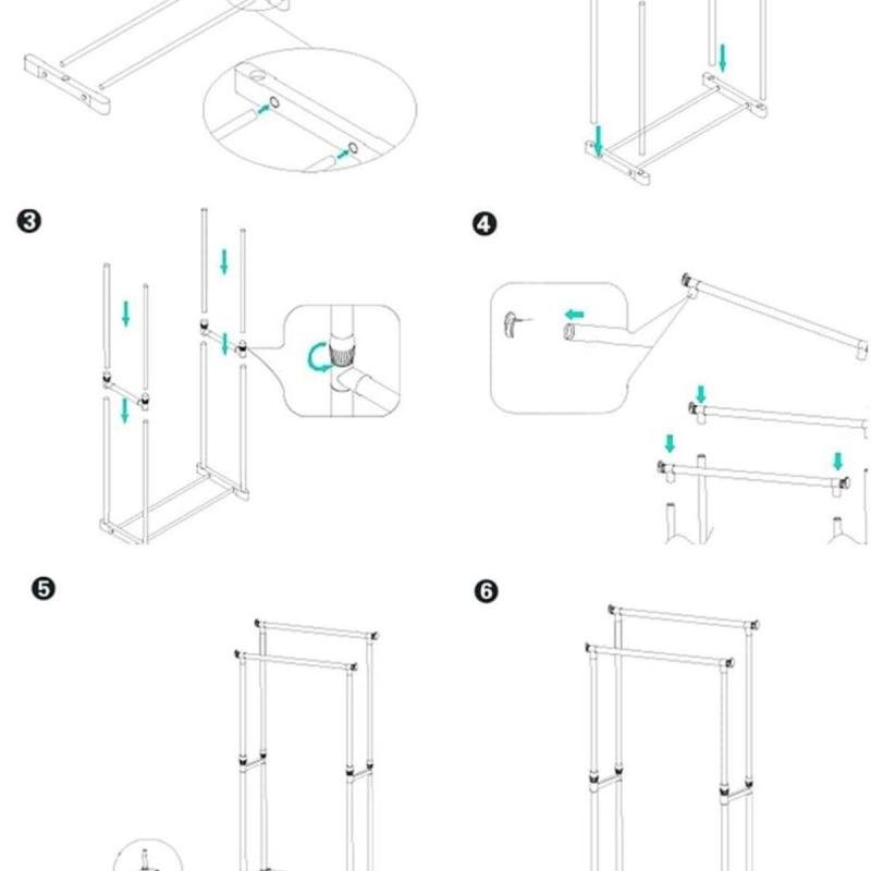 ستاند ملابس للمنزل مع رف تخزين للأحذية وعلاقة جانبية لتعليق الملابس,شماعة,دبل بول