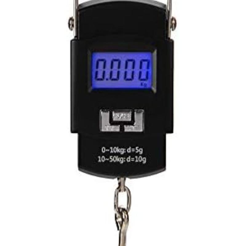 ميزان أمتعة رقمي محمول من Hyindoor - يزن حتى 50 كجم - أسود