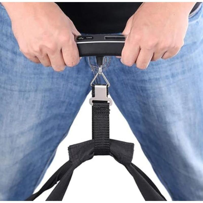 ميزان أمتعة رقمي معلق - ميزان محمول باليد فائق الجودة مزود بشاشة LCD، يتحمل حتى 50 كجم/110 رطل، متعدد الاستخدامات