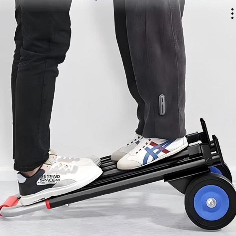 عربة يدوية قابلة للطي، عربة يدوية متحركة مزودة بعجلة صامتة مقاومة للتآكل