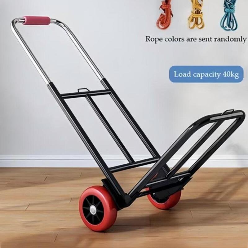 عربة يدوية قابلة للطي، عربة يدوية متحركة مزودة بعجلة صامتة مقاومة للتآكل