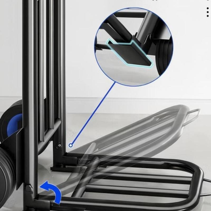 عربة يدوية قابلة للطي، عربة يدوية متحركة مزودة بعجلة صامتة مقاومة للتآكل