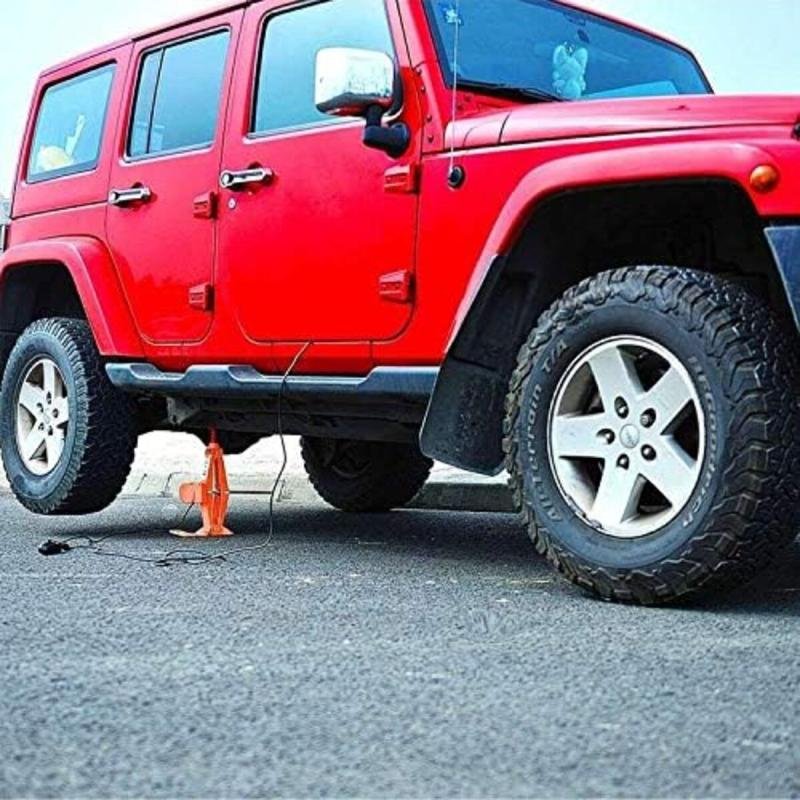 رافعة أرضية كهربائية للسيارة 3 أطنان - رافعة مقصية أوتوماتيكية 12 فولت لتغيير الإطارات واستبدالها بسرعة