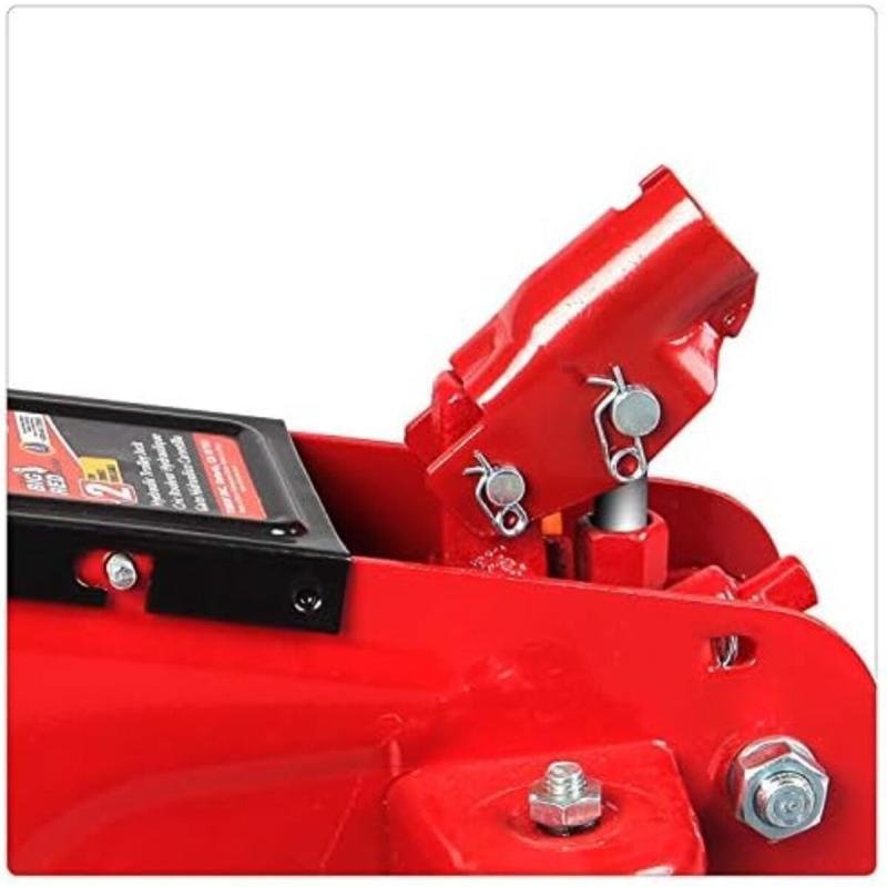 رافعة أرضية هيدروليكية تورين T82012 من بيج ريد - سعة 2 طن (4000 رطل) مع حقيبة تخزين، لون أحمر
