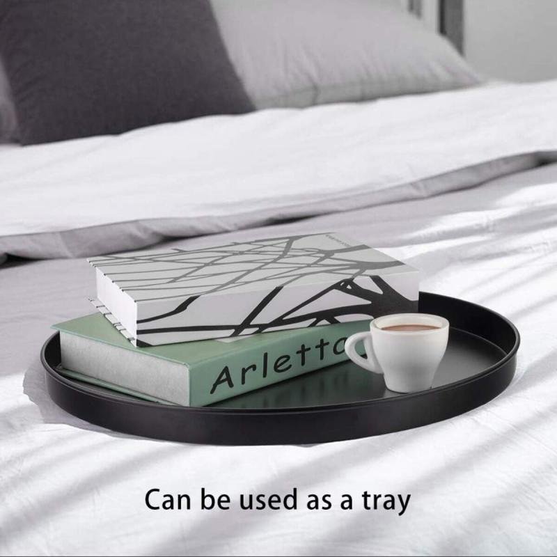 طاولة جانبية دائرية مقاومة للصدأ والماء، طاولة بجانب السرير لغرفة المعيشة وغرفة النوم من بونكا