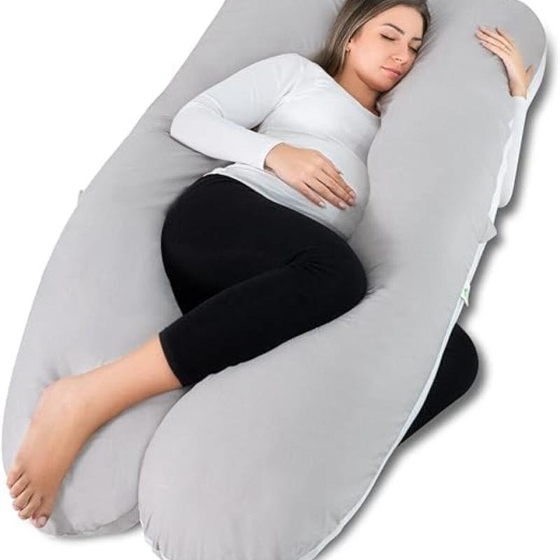 وسادة الحمل لدعم راحة الظهر و البطن وحماية البطن اثناء النوم-غطاء قابل للغسل - مخدة حوامل 🤰