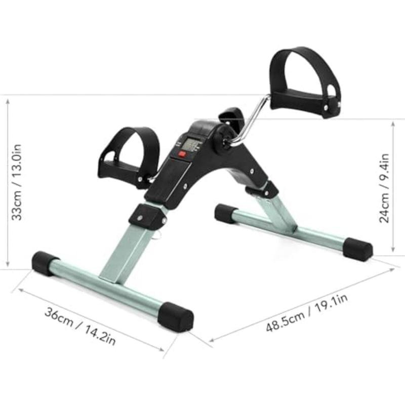 جهاز تمارين منزلي محمول قابل للطي مزود بدواسات وشاشة LCD