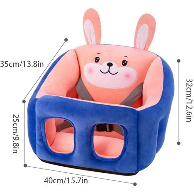 كرسي دعم أريكة للأطفال مصنوع من المخمل الناعم على شكل حيوانات كرتونية من BUNCA (أزرق ووردي)