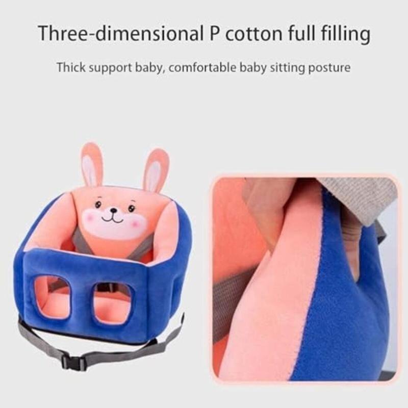 كرسي دعم أريكة للأطفال مصنوع من المخمل الناعم على شكل حيوانات كرتونية من BUNCA (أزرق ووردي)