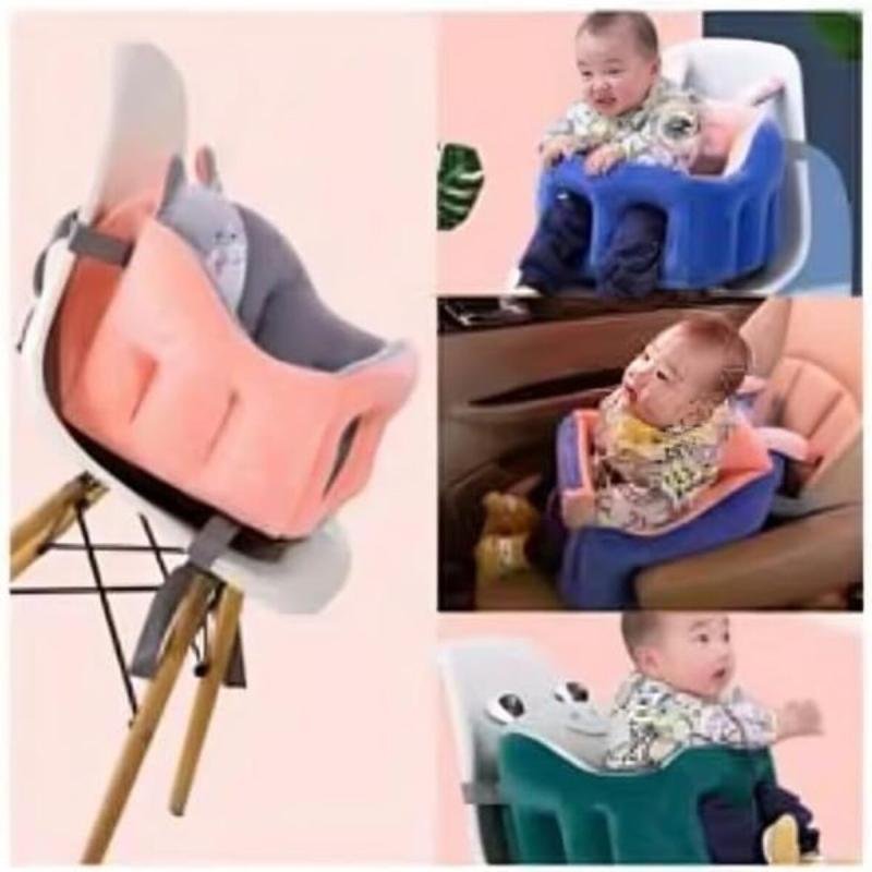 كرسي دعم أريكة للأطفال مصنوع من المخمل الناعم على شكل حيوانات كرتونية من BUNCA (أزرق ووردي)