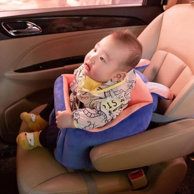 كرسي دعم أريكة للأطفال مصنوع من المخمل الناعم على شكل حيوانات كرتونية من BUNCA (أزرق ووردي)