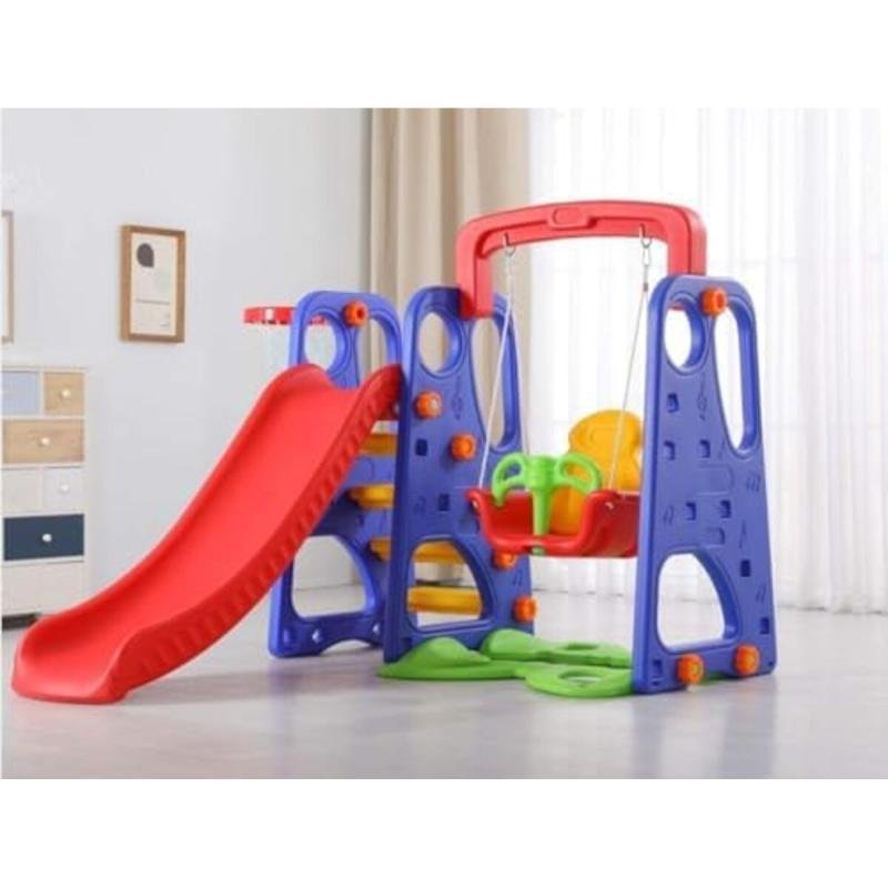 مجموعة زحليقة وأرجوحة زرقاء من