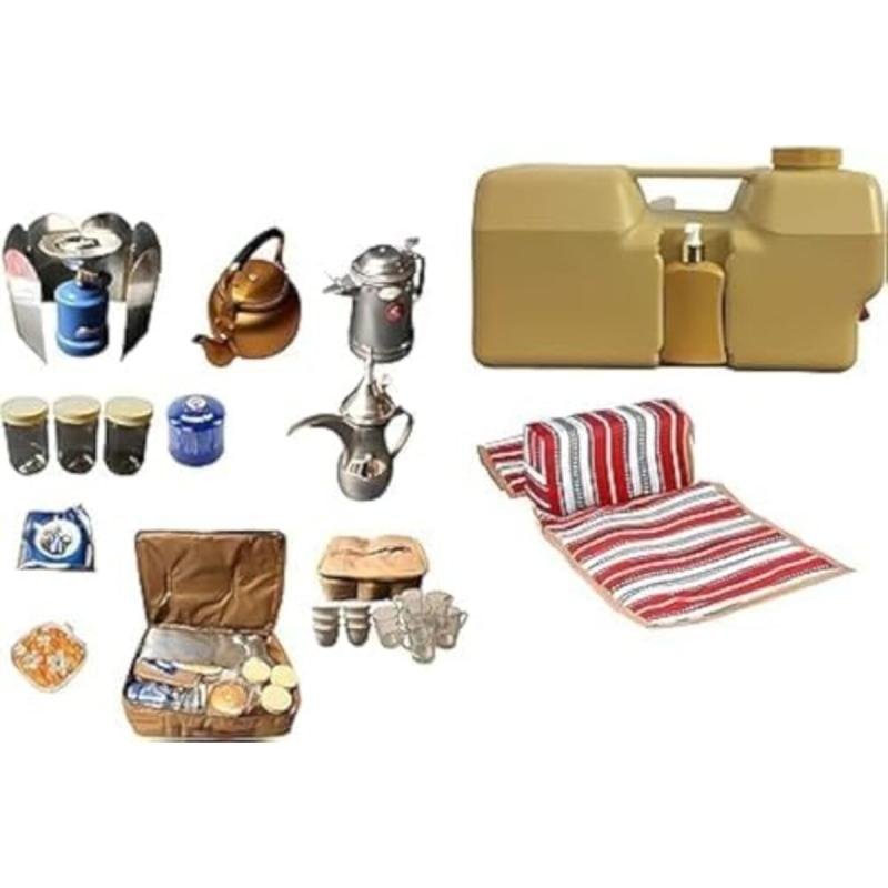 مجموعة القهوة والشاي للتخييم والسفر من