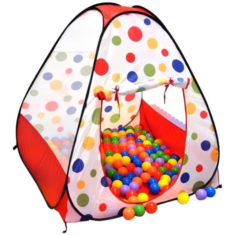 خيمة لعب منبثقة داخل المنزل مع حفرة كرات سحرية، 92×92×96 سم