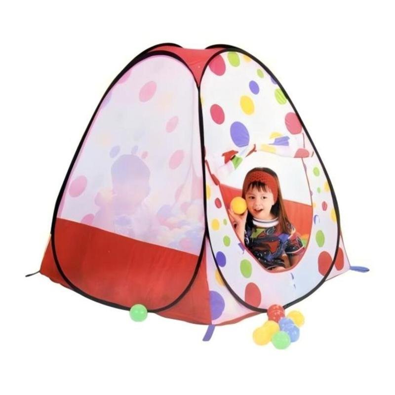 خيمة لعب منبثقة داخل المنزل مع حفرة كرات سحرية، 92×92×96 سم