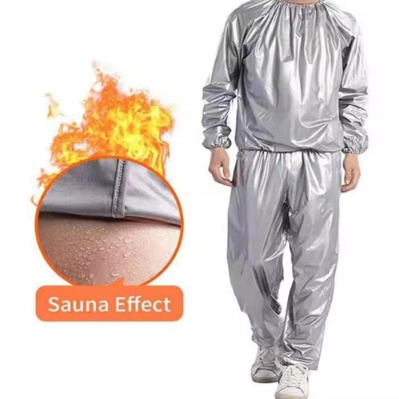 بدلة ساونا - بدلة عرق XXXL بدلة لياقة بدنية مصنوعة من مادة PVC بسمك 0.1 مم بدلة عرق رياضية لحرق الدهون