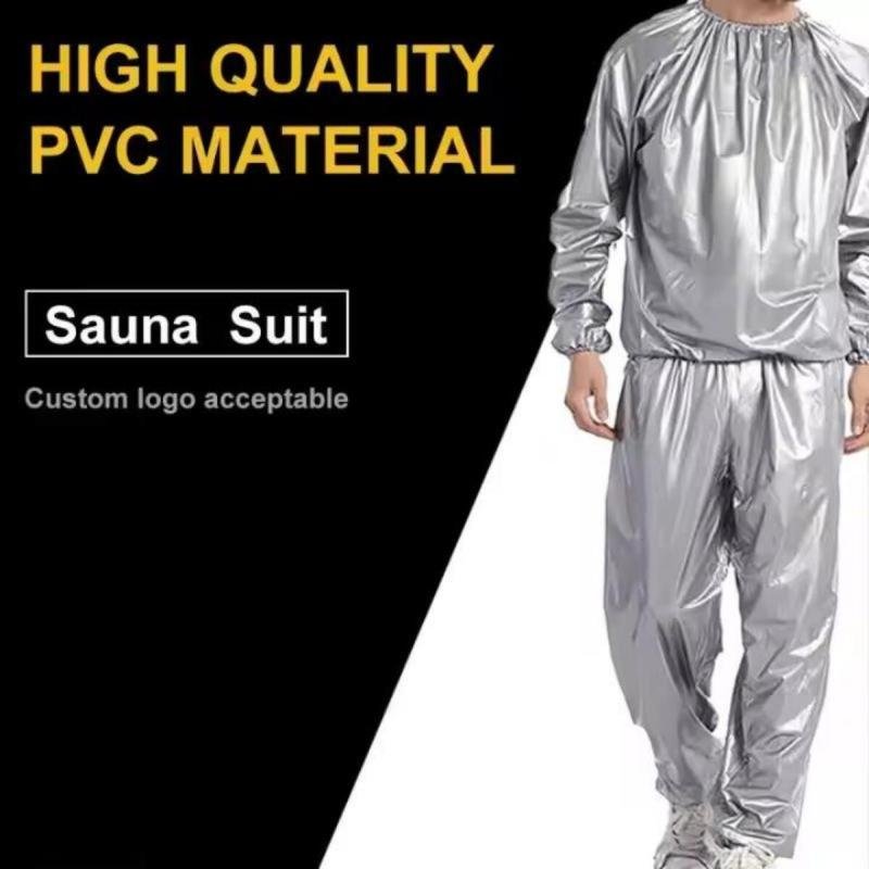 بدلة ساونا - بدلة عرق XXXL بدلة لياقة بدنية مصنوعة من مادة PVC بسمك 0.1 مم بدلة عرق رياضية لحرق الدهون