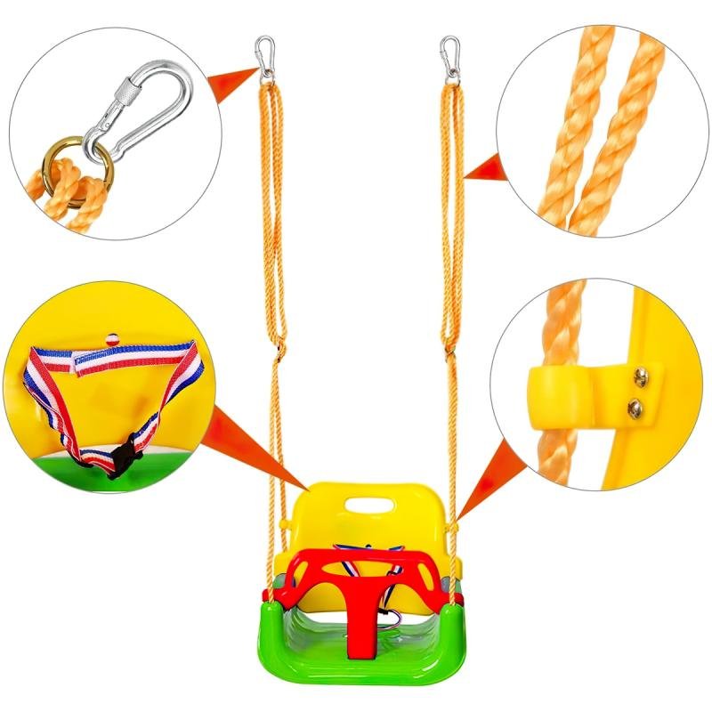 مقعد أرجوحة للأطفال 3 في 1 للاستخدام الداخلي والخارجي