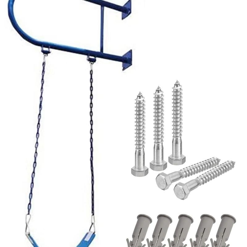 أرجوحة حائط حديدية مع مقعد أرجوحة وسلاسل للأنشطة الخارجية