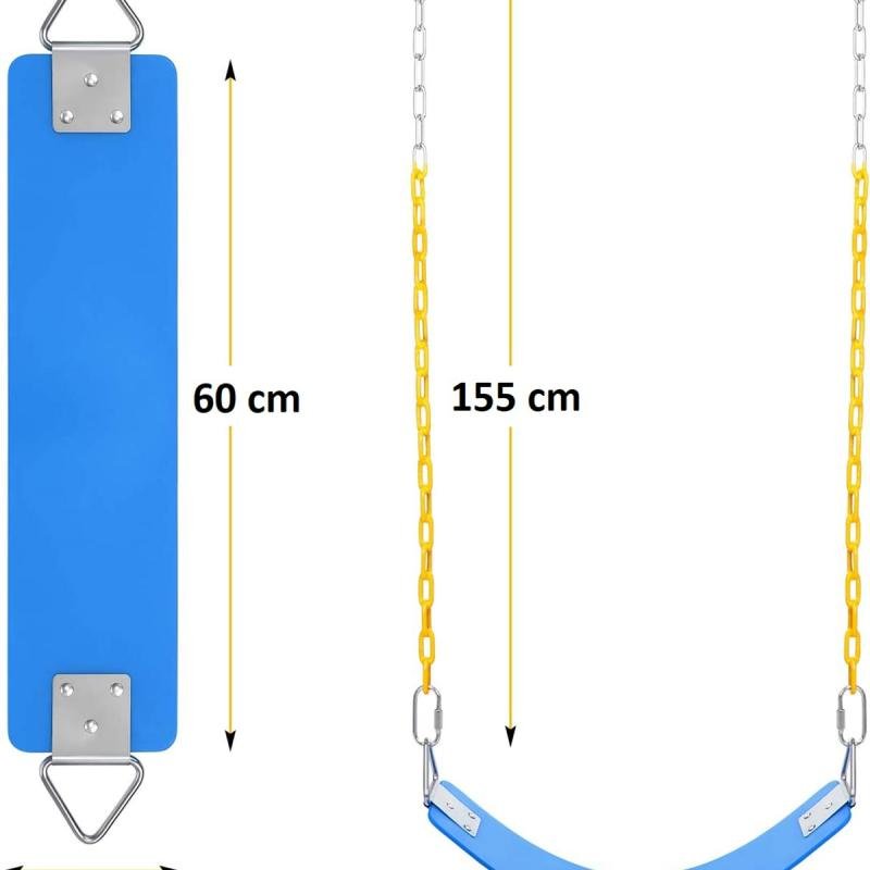 أرجوحة حائط حديدية مع مقعد أرجوحة وسلاسل للأنشطة الخارجية