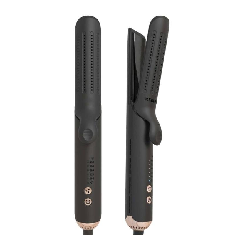 مكواة فرد الشعر سيراميك وهوائي 2 في 1 - 36 واط RE-2116 - أسود