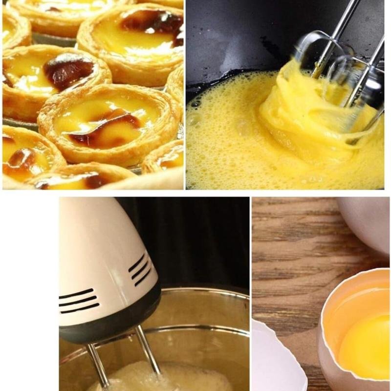 خلاط يدوي كهربائي بقوة 150 وات وخفاقة بيض و7 سرعات وخلط سهل مع خفاقة من الفولاذ المقاوم للصدأ