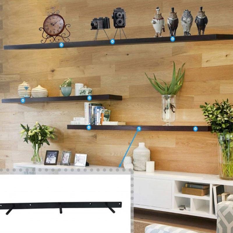 رف خشبي مثبت على الحائط مقاس: 15X60 سم