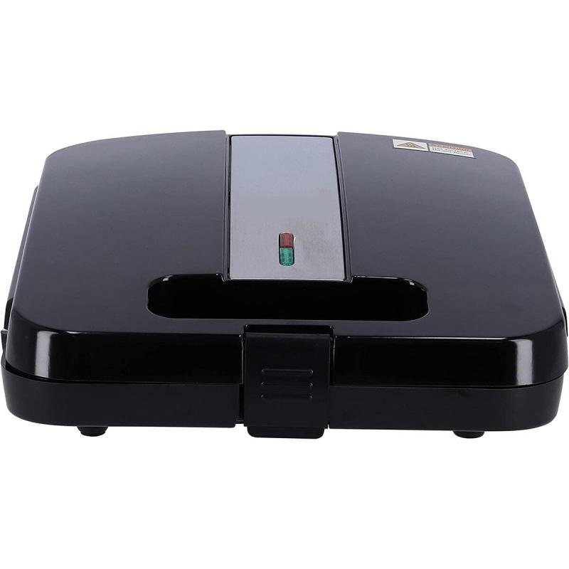 شواية بانيني كهربائية بسعة 4 شرائح بقوة 1400 واط | صانعة ساندويتشات الإفطار | ألواح ساخنة غير لاصقة على الوجهين