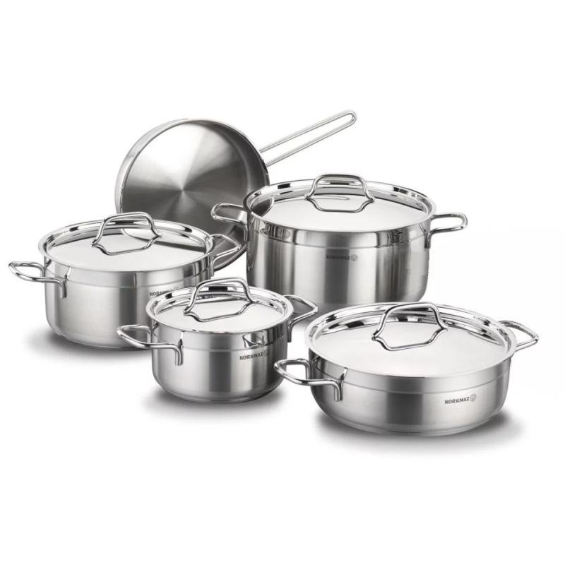 طقم أواني طهي من الستانلس ستيل من ألفا، 9 قطع، A1660