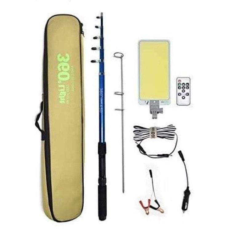 مجموعة إضاءة تخييم 360 ليت ليد مقاومة للماء 9600 لومن – تحكم عن بعد