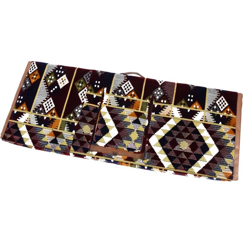 كرسي أرضي للرحلات مع تكاية في الوسط – شخصين – متعدد الألوان