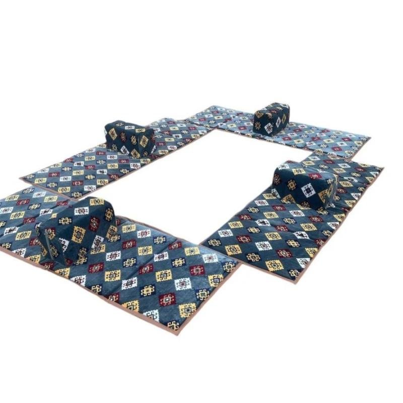 طقم جلسات أرضية شعبية سورية (4 مدات 4 مراكي) – رصاصي