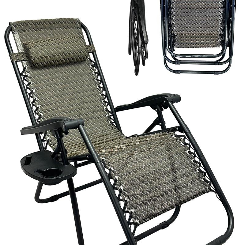 كراسي استلقاء للتشمس في الفناء الخلفي، كرسي جاذبية مع مسند ظهر ومسند قدم قابلين للتعديل، كرسي استلقاء للتشمس