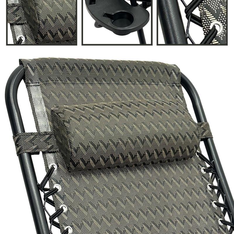 كراسي استلقاء للتشمس في الفناء الخلفي، كرسي جاذبية مع مسند ظهر ومسند قدم قابلين للتعديل، كرسي استلقاء للتشمس