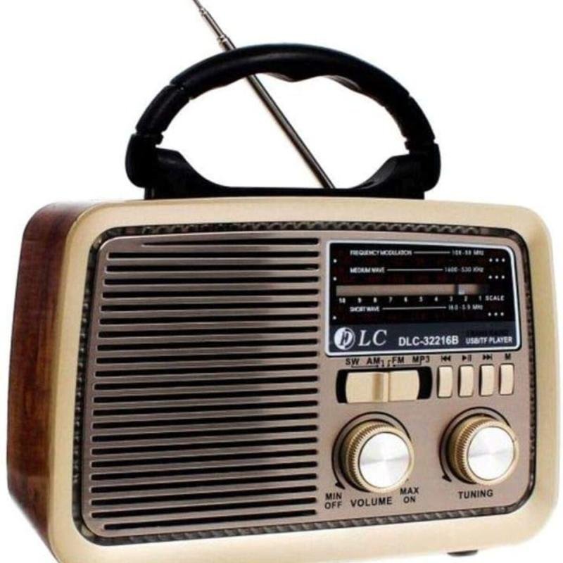 راديو محمول بتقنية البلوتوث 32216B بني/ذهبي/أسود