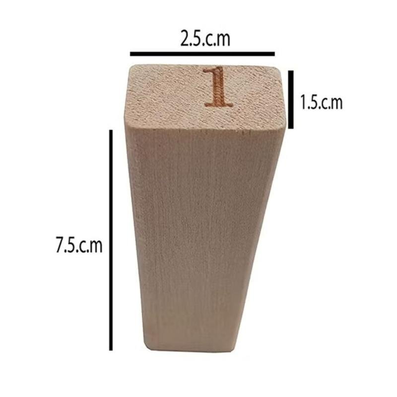 مجموعة مكعبات خشبية كلاسيكية مكونة من 51 قطعة غير سامة وصديقة للبيئة وقابلة للتكديس