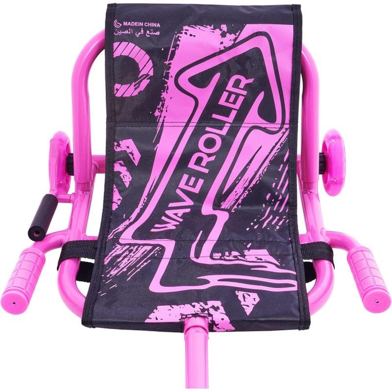 لعبة ركوب ثلاثية العجلات ويف رولر باللون الأسود/الوردي مع مقعد مريح للأطفال