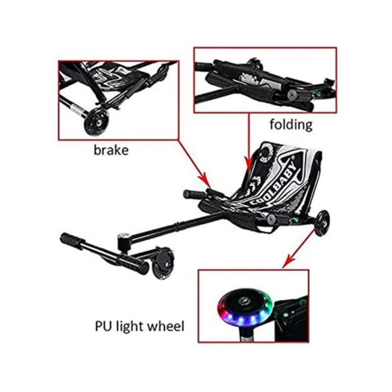 لعبة ركوب ويف رولر ثلاثية العجلات مع مقعد مريح للأطفال والكبار