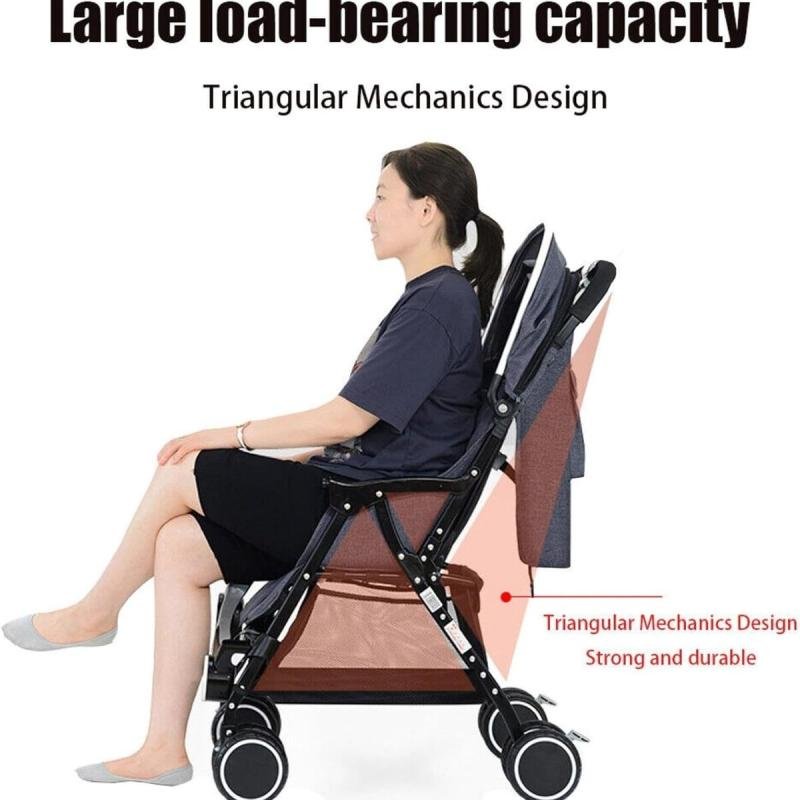 عربة أطفال خفيفة الوزن ومريحة من Maas مع مظلة قابلة للطي ومتعددة الأوضاع