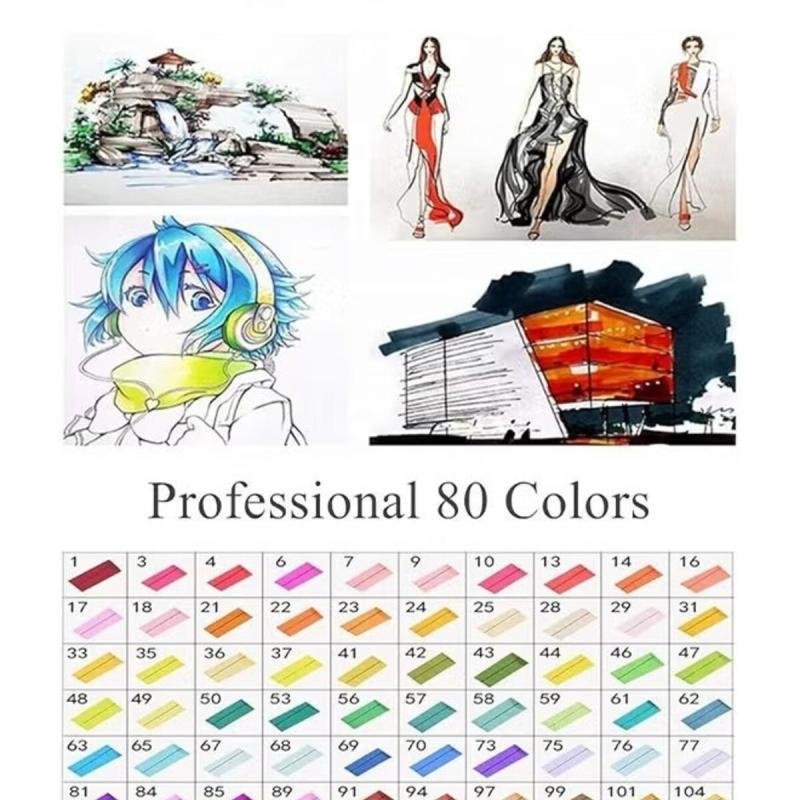 80 علامة ملونة