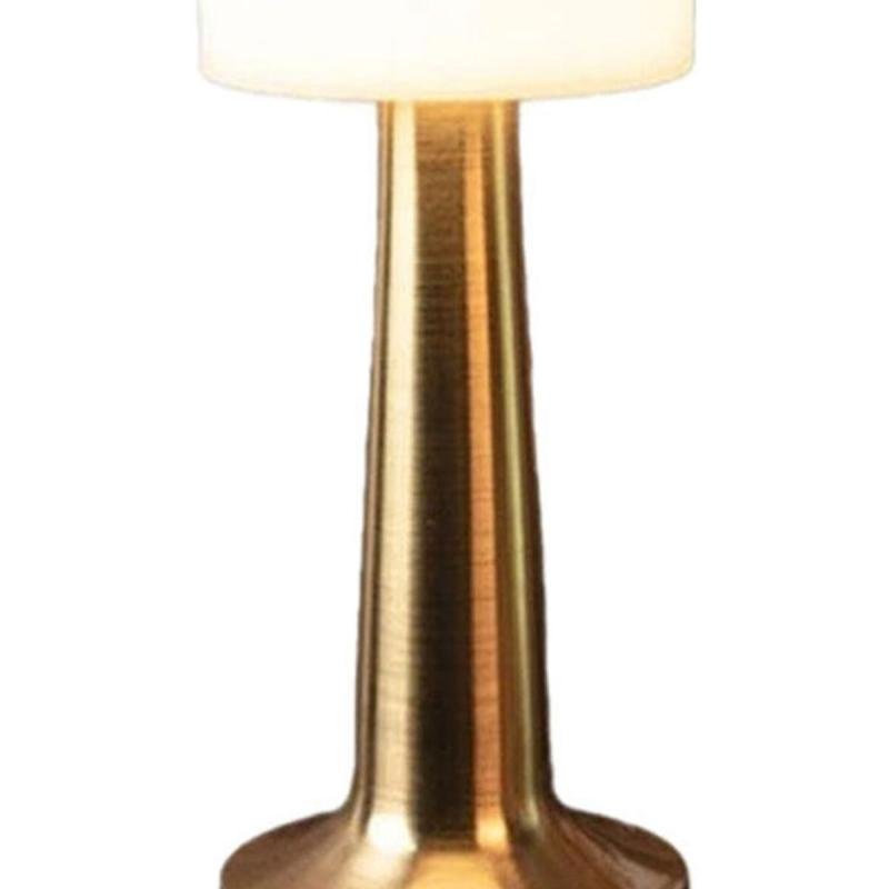 مصباح طاولة بار لاسلكي من النحاس بإضاءة دافئة