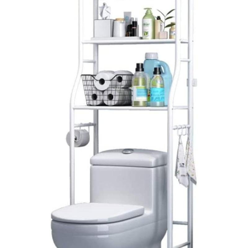 منظم حمام بثلاث طبقات، أبيض