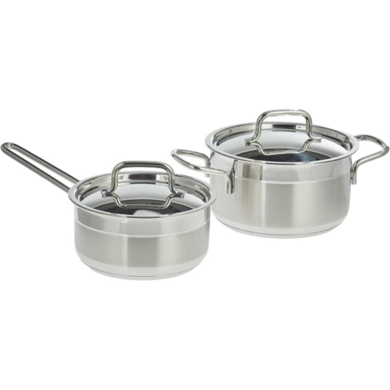 طقم أواني طهي ألفا جراند من الفولاذ المقاوم للصدأ، مكون من ١٤ قطعة. / A1089