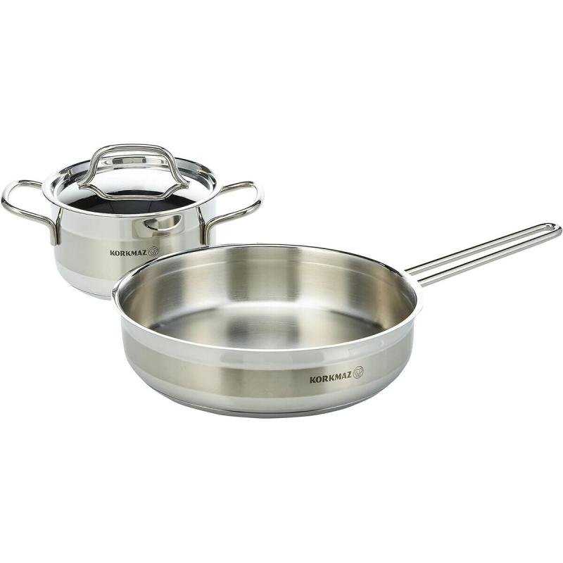 طقم أواني طهي ألفا من الفولاذ المقاوم للصدأ، 9 قطع / A1660