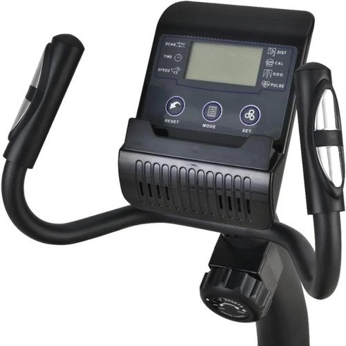 Magnetic stationary bike with backrest